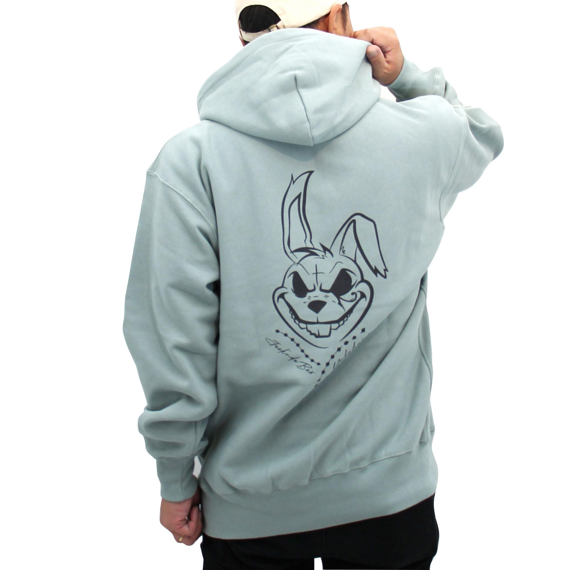 Amazon.co.jp: メンズ 肉厚 パーカー Jack'n da Box RABBIT SKULL PO